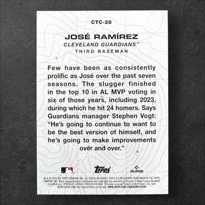 Jose Ramirez 2024 Topps Series 2-City To City #CTC-28 Cleveland Guardians Insert