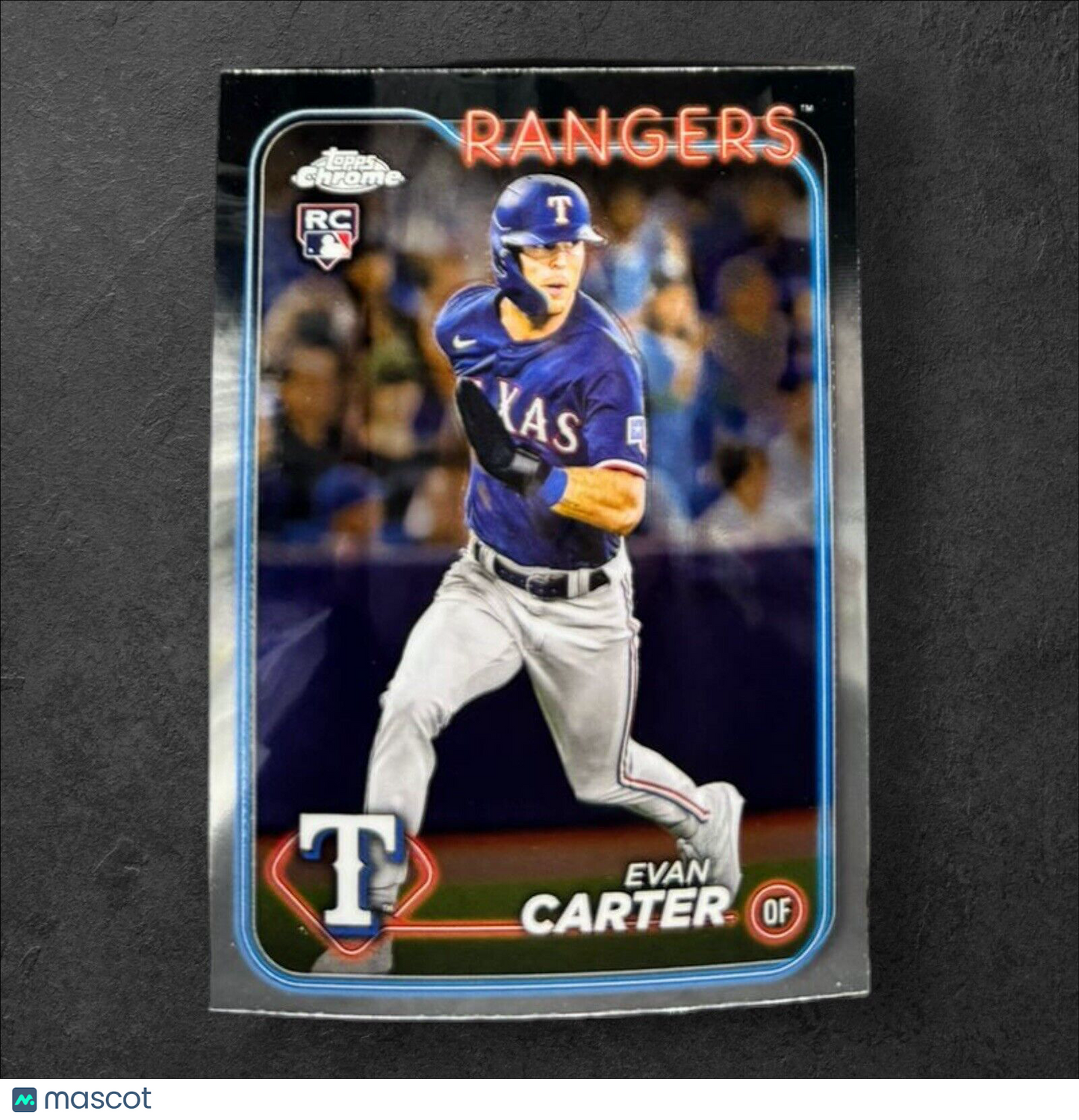 2024 Topps Chrome Base RC Rookie #136 Evan Carter Rangers