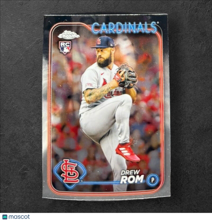 Drew Rom 2024 Topps Chrome RC Card #195 St. Louis Cardinals