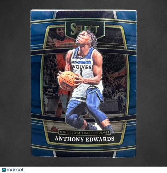 Anthony Edwards 2021 Panini Select #49 Blue Prizm Concourse Level - Timberwolves