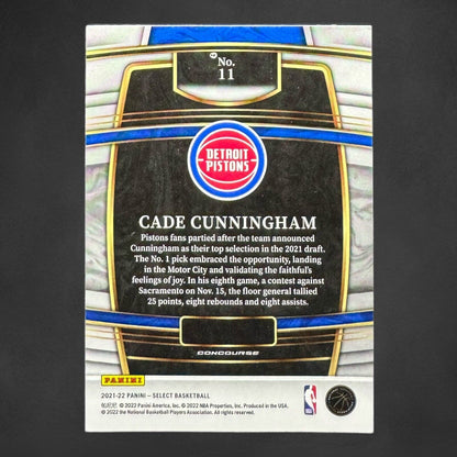 cade cunningham 2021/22 SELECT  CONCOURSE  Blue Retail, RC #11 DETRIOT