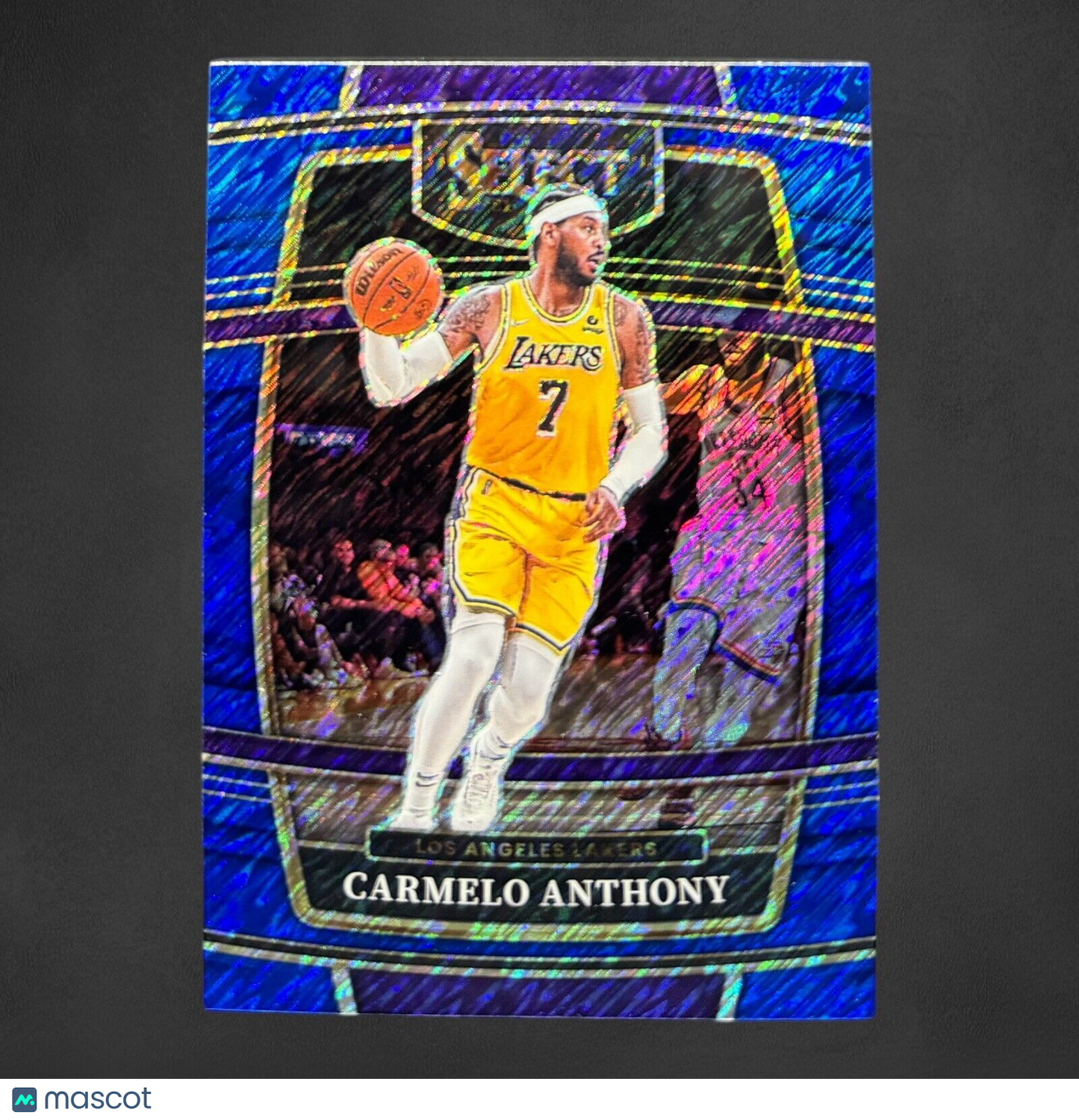 Carmelo Anthony 2021-22 Select Basketball #31 Blue Shimmer Prizm Lakers