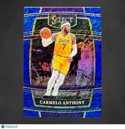 Carmelo Anthony 2021-22 Select Basketball #31 Blue Shimmer Prizm Lakers