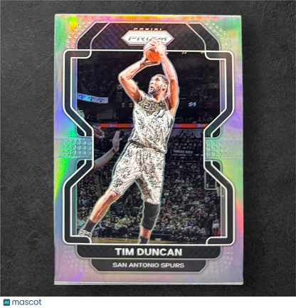 Tim Duncan 2021-22 Panini Prizm Silver Prizm Card #268 San Antonio Spurs 