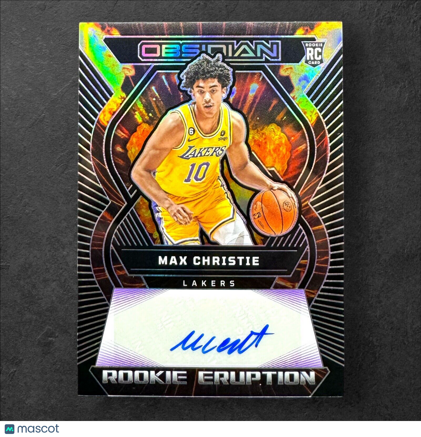 2022-2023 Panini Obsidian Max Christie Rookie Eruption /75 Autograph