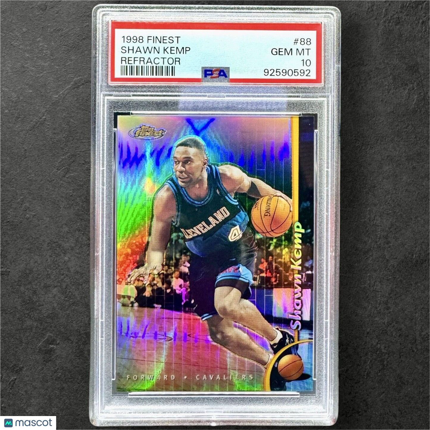 1998 Finest Refractor #88 Shawn Kemp PSA GEM MT 10 Cleveland Cavaliers