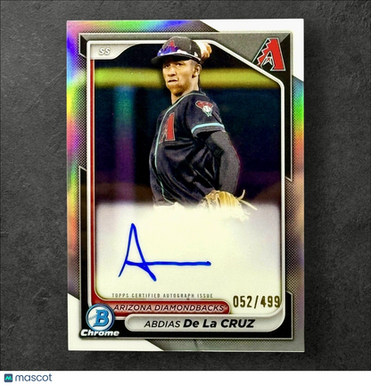 2024 Bowman Chrome Abdias De La Cruz #CPA-ADL Refractor Auto /499 Diamondbacks