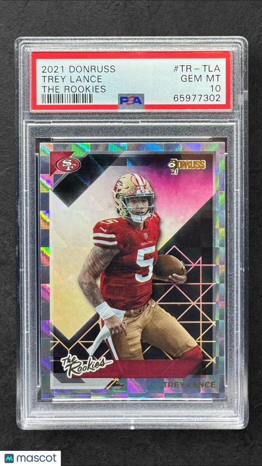 2021 Panini Donruss The Rookies Trey Lance #TR-TLA PSA 10 GEM MT Rookie RC