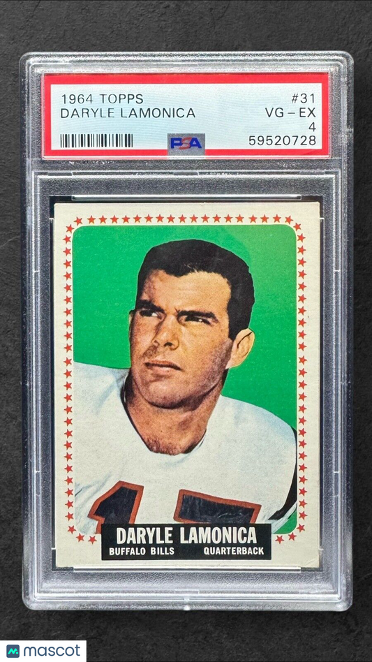 1964 Topps Football Daryle Lamonica #31 Buffalo Bills AFL PSA 4 VG-EX