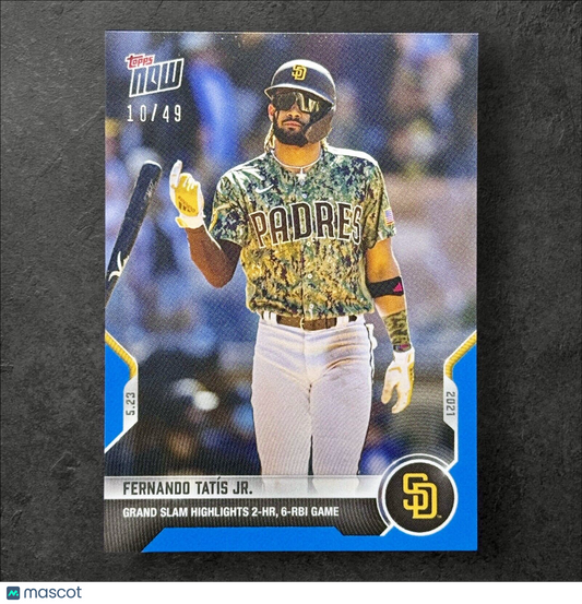 2021 Topps Now #263 Fernando Tatis Jr. Grand Slam Highlights 6HR 2RBI - Blue /49