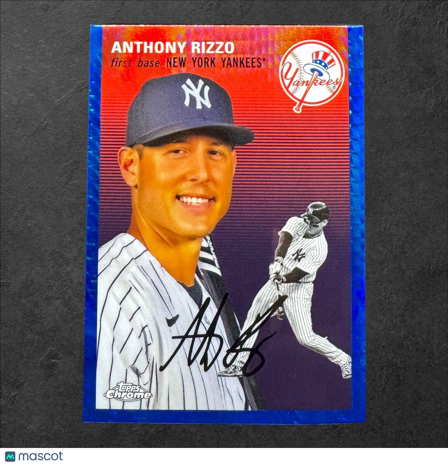 2023 Platinum Anniversary #384 Anthony Rizzo Yankees Blue Prism Refractor