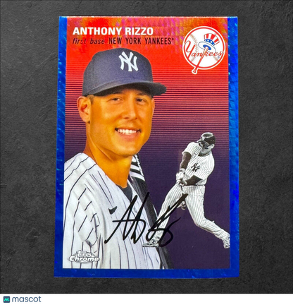 2023 Platinum Anniversary #384 Anthony Rizzo Yankees Blue Prism Refractor