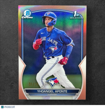 Yhoangel Aponte 2023 Bowman Chrome Prospects Rose Gold Refractor /10 #BCP-110