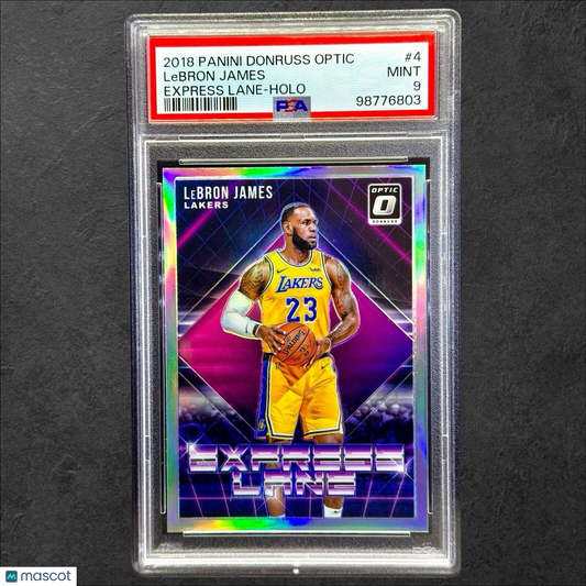 2018-19 Panini Donruss #4 LeBron James Optic Express Lane Holo Prizm PSA 9