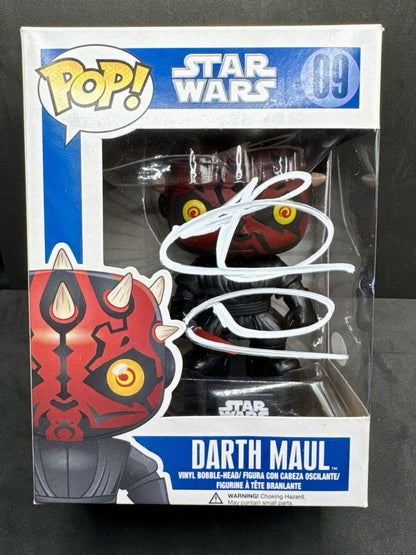 Funko POP! #09 DARTH MAUL Signed By RAY PARK Phantom Menace JSA Authenticated