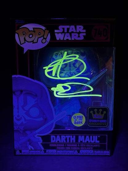 Glows in the Dark Funko #740 Signed Darth Maul By Ray Park - Last One!