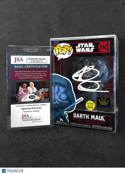 Glows in the Dark Funko #740 Signed (White) Darth Maul - By Ray Park