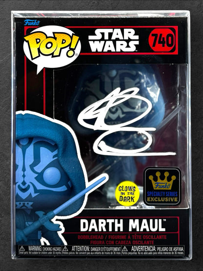 Glows in the Dark Funko #740 Signed (White) Darth Maul - By Ray Park