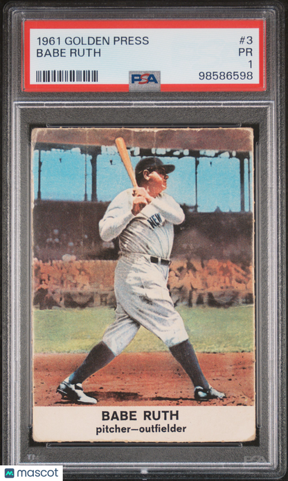 1961 Golden Press Babe Ruth #3 PSA 98586598